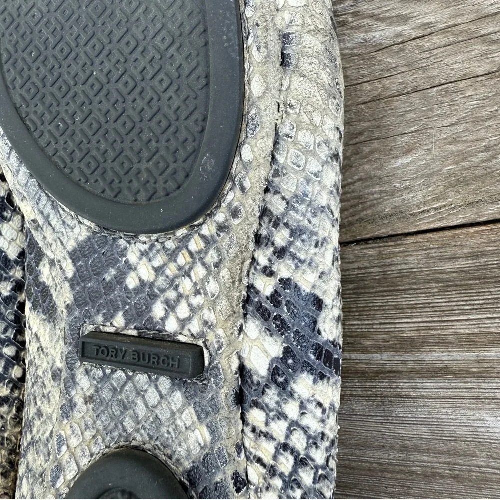 Tory Burch‎ Minnie Snakeskin Ballet Flats Roccia Python Size 6